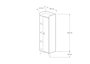 Hanah Home Armario Baño Blanco 50x140x31.8cm Tablero Partículas Melamina